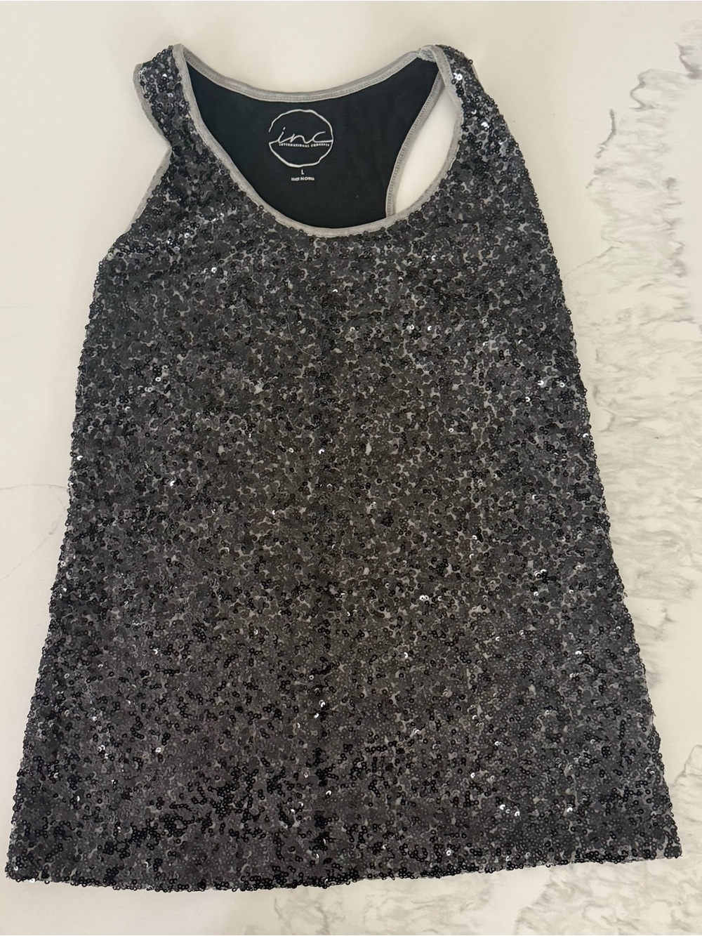 Sequin Racerback Top - Picture 1 of 5